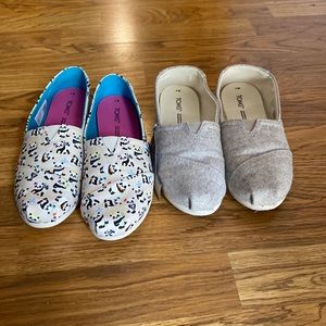 Two Pairs of Toms Shoes Size 7